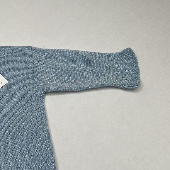 Miles the Label Metallic light blue sweater dress size 3-6 months NWT - Picture 7 of 15